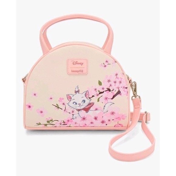 NWT Loungefly Disney The Aristocats Kittens Cherry Blossom Crossbody Bag - Picture 3 of 4